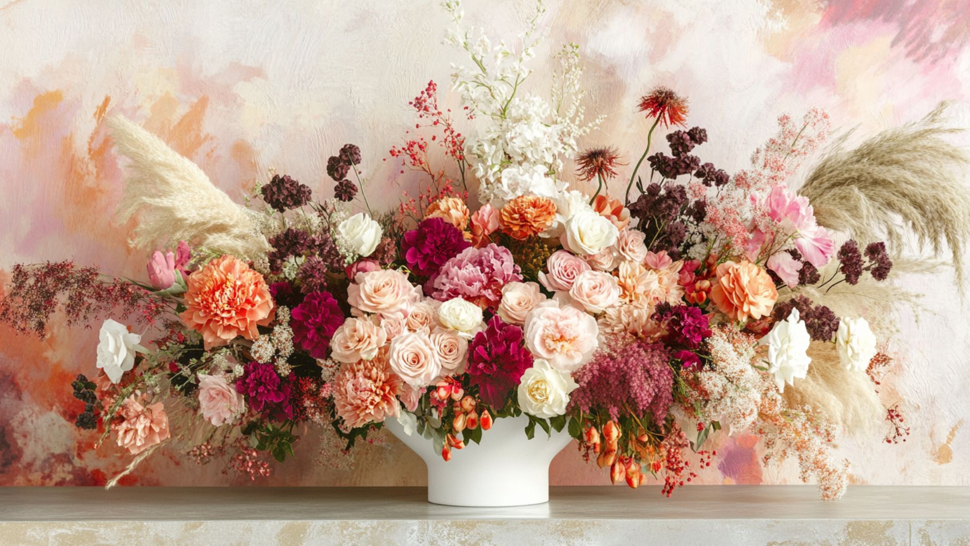 Composition florale tendance et colorée pour la fête des mères 2025