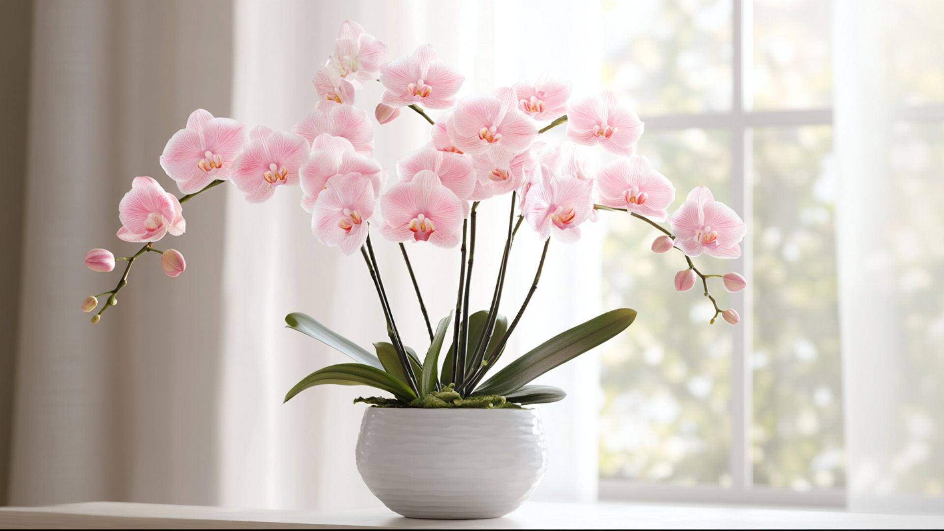 Orchidée Phalaenopsis rose en pot, cadeau raffiné pour la fête des mères