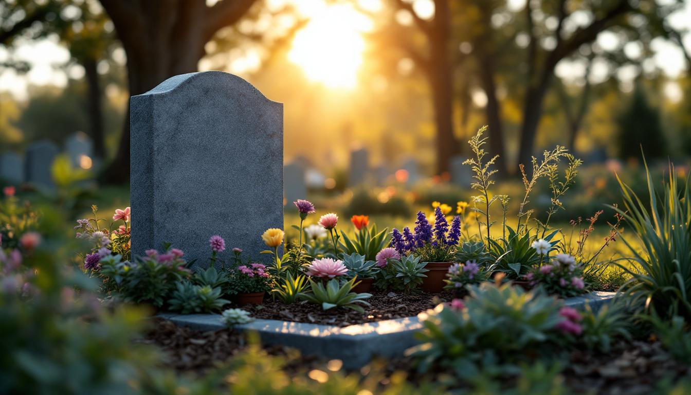 composition florale écologique et durable pour cimetière