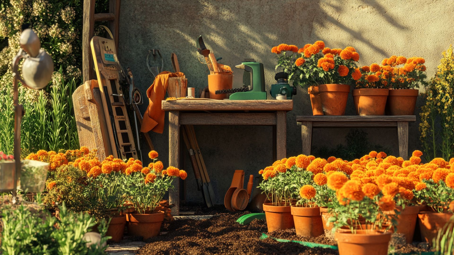 fleurs oranges plantation sol exposition entretien jardinage