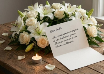 Quel texte pour accompagner des fleurs de deuil ?
